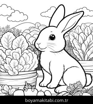 Tavşan boyama sayfası, Rabbits coloring page, , 