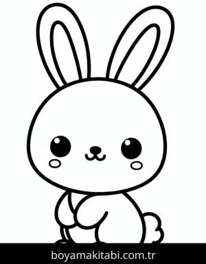 Tavşan boyama sayfası – sanatsal çalışma, çocuklar için