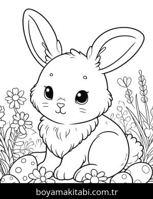Tavşan boyama sayfası, Rabbits coloring page, , 