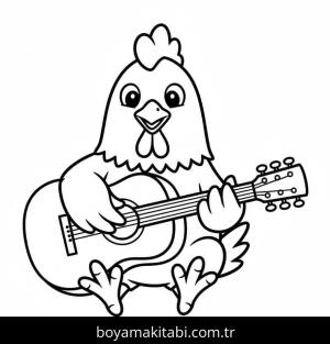 Tavuk boyama sayfası – ücretsiz yazdır, boyama etkinliği