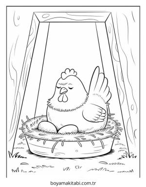 Tavuk boyama sayfası – yaratıcılık, eğlenceli etkinlik