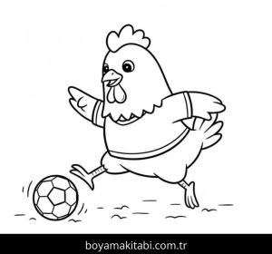 Tavuk boyama sayfası – boyama etkinliği, çocuk aktivitesi
