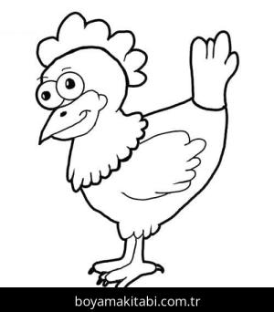 Tavuk boyama sayfası – okul öncesi, evde etkinlik
