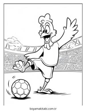Tavuk boyama sayfası – yaratıcılık, eğlenceli etkinlik