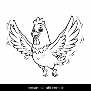 Tavuk boyama sayfası – evde etkinlik, ücretsiz yazdır