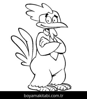 Tavuk boyama sayfası – el becerilerini geliştirir, boyama çalışması