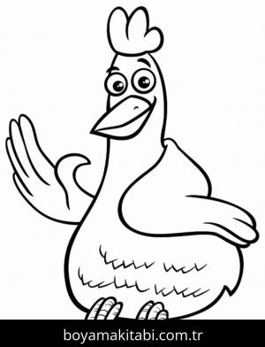 Tavuk boyama sayfası – boyama etkinliği, çocuk aktivitesi