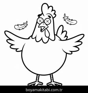 Tavuk boyama sayfası – yaratıcılık, eğlenceli etkinlik