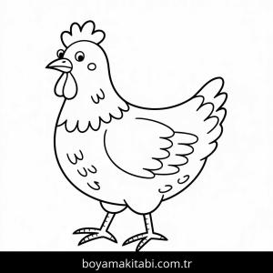 Tavuklar Boyama Sayfaları