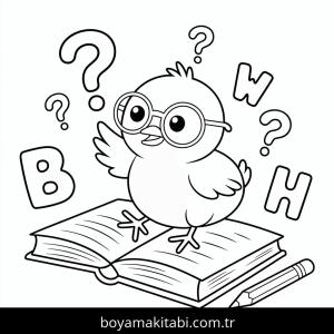 Tavuklar boyama sayfası – el becerilerini geliştirir, boyama çalışması