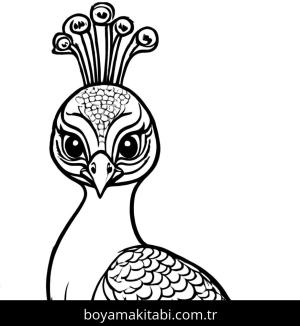 Tavus Kuşu boyama sayfası,  coloring page, modern, detaylı, klasik