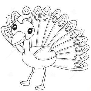 Tavus Kuşu boyama sayfası,  coloring page, Tavus Kuşu şirin, 