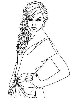 Taylor Swift boyama sayfası,  coloring page, Muhteşem Taylor Swift, 