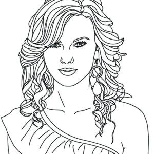 Taylor Swift boyama sayfası,  coloring page, Cool Taylor Swift, 