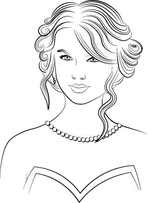 Taylor Swift boyama sayfası,  coloring page, Güzel Taylor Swift Ücretsiz, 