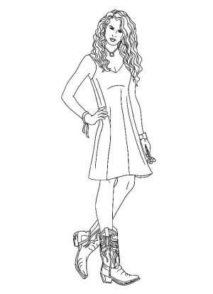 Taylor Swift boyama sayfası,  coloring page, Taylor Swift Yazdırılabilir, 