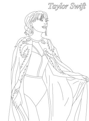 Taylor Swift boyama sayfası,  coloring page, Taylor Swift’in Resmi, 