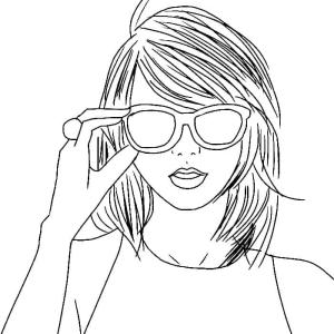 Taylor Swift boyama sayfası,  coloring page, Havalı Taylor Swift, 