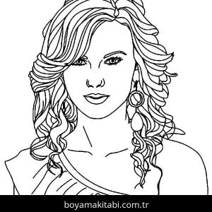 Taylor Swift boyama sayfası – ücretsiz yazdır, boyama etkinliği