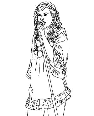 Taylor Swift boyama sayfası,  coloring page, Taylor Swift’in konseri, 