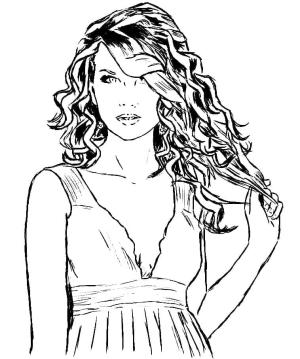 Taylor Swift boyama sayfası,  coloring page, Taylor Swift’in güzeli, 