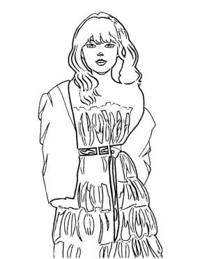 Taylor Swift boyama sayfası,  coloring page, Taylor Swift Pop Şarkıcısı, 