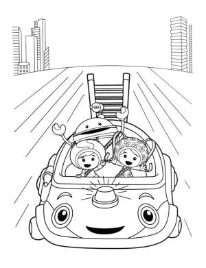 Team Umizoomi boyama sayfası,  coloring page, Team Umizoomi yolda, 