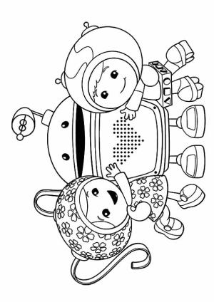 Team Umizoomi boyama sayfası,  coloring page, Bot ile Geo ve Milli, 