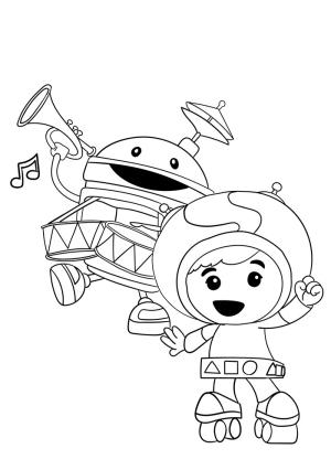 Team Umizoomi boyama sayfası,  coloring page, Geo ve Bot, 