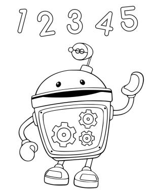 Team Umizoomi boyama sayfası,  coloring page, Bot ve Sayılar, 