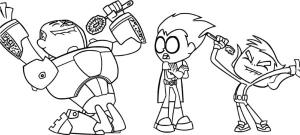 Teen Titans Go boyama sayfası,  coloring page, Genç titanlar dişlerini fırçalar., 