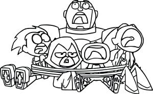 Teen Titans Go boyama sayfası,  coloring page, Genç Titan Bağlandı, 