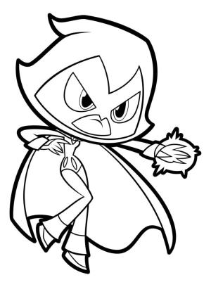 Teen Titans Go boyama sayfası,  coloring page, Raven, 