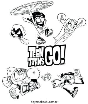 Teen Titans Go boyama sayfası – yaratıcılık, eğlenceli etkinlik