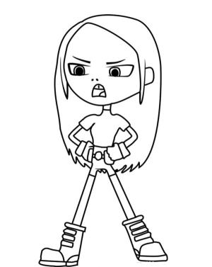 Teen Titans Go boyama sayfası,  coloring page, Yıldız ateşi mutsuz, 