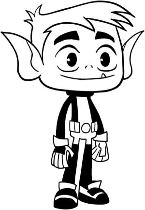 Teen Titans Go boyama sayfası,  coloring page, Beast Boy, 