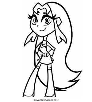 Teen Titans Go boyama sayfası – el becerilerini geliştirir, boyama çalışması