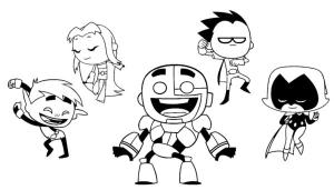 Teen Titans Go boyama sayfası,  coloring page, Titanlardan kışkırtıcı danslar., 