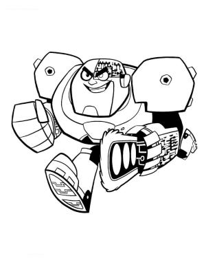 Teen Titans Go boyama sayfası,  coloring page, Öfkeli Cyborg, 