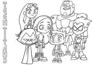 Teen Titans Go boyama sayfası,  coloring page, Genç Titanların Ekibi, 