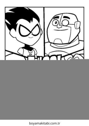 Teen Titans Go boyama sayfası – el becerilerini geliştirir, boyama çalışması