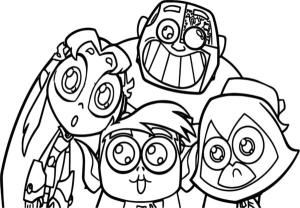 Teen Titans Go boyama sayfası,  coloring page, Genç süper kahramanlardan oluşan bir ekip., 