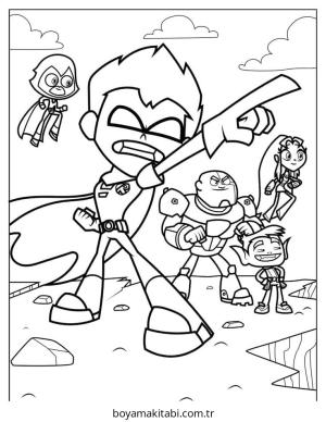 Teen Titans Go Boyama