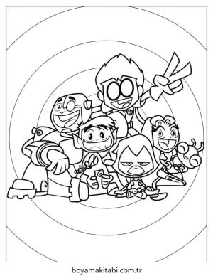Teen Titans Go boyama sayfası – yaratıcılığı geliştirir, keyifli zaman