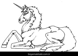 Tek Boynuzlu At boyama sayfası – yaratıcılığı geliştirir, keyifli zaman