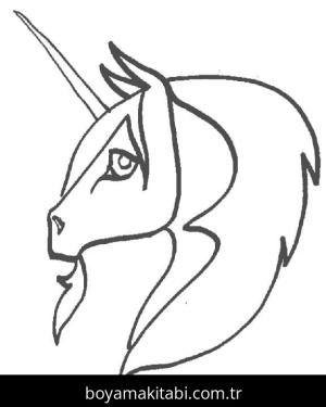 Tek Boynuzlu At boyama sayfası – yaratıcılık, eğlenceli etkinlik