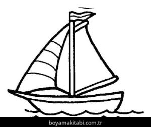 Tekne boyama sayfası – boyama çalışması, yaratıcılığı geliştirir