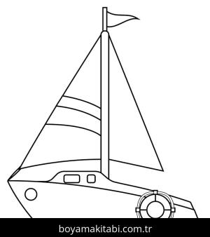 Tekne boyama sayfası – evde etkinlik, ücretsiz yazdır