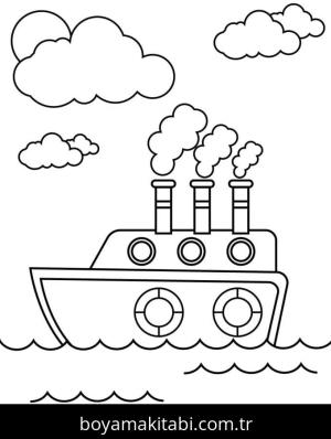 Tekne boyama sayfası – yaratıcılık, eğlenceli etkinlik