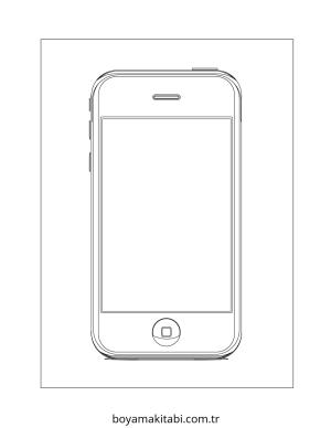 Telefon boyama sayfası – boyama etkinliği, çocuk aktivitesi